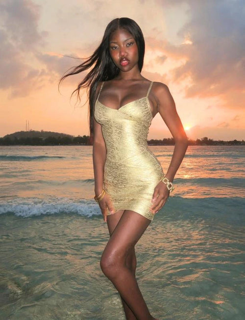 Golden Bandage Dress