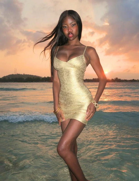 Golden Bandage Dress