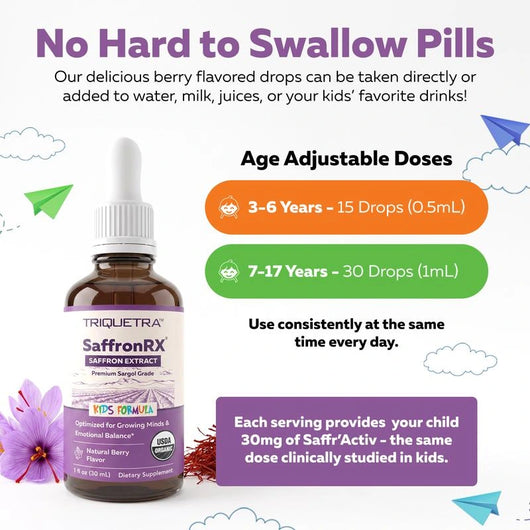 SaffronRX Kids | Organic Saffron Drops for Kids
