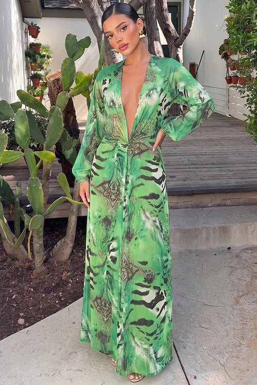 ISLA Printed Maxi Dress