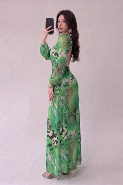ISLA Printed Maxi Dress