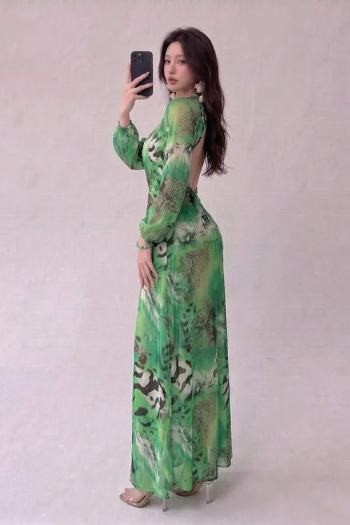 ISLA Printed Maxi Dress