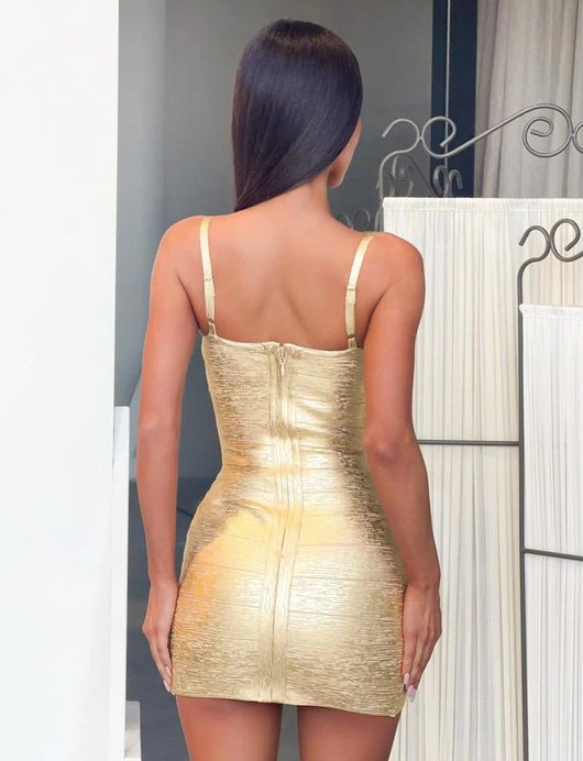 Golden Bandage Dress