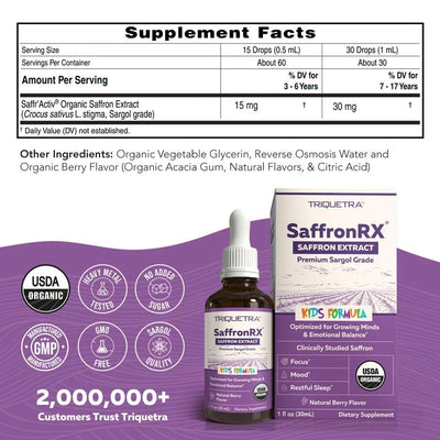 SaffronRX Kids | Organic Saffron Drops for Kids