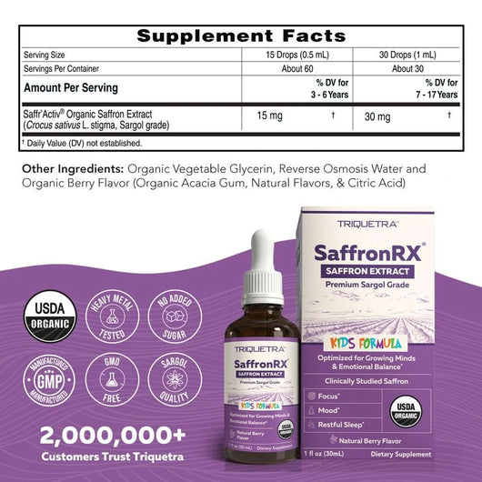 SaffronRX Kids | Organic Saffron Drops for Kids
