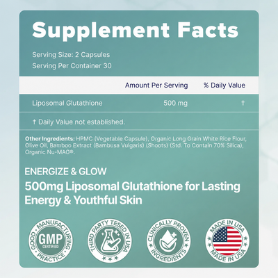 Liposomal Glutathione Capsules | 500mg