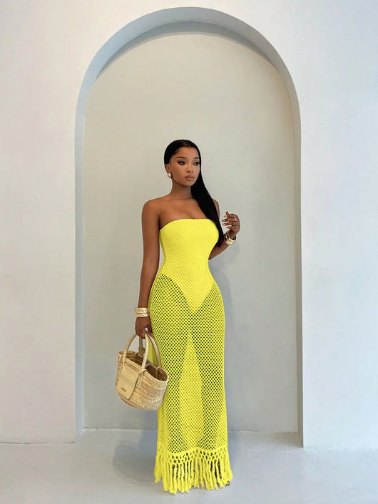 Mirage Fringe Maxi Dress